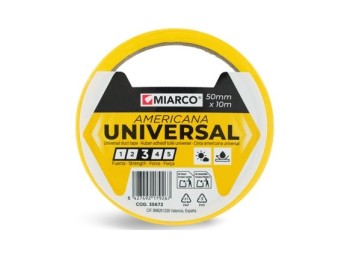 Cinta americana universal 10 m x 50 mm amarillo miarco