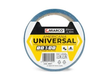 Cinta americana universal 10 m x 50 mm azul miarco