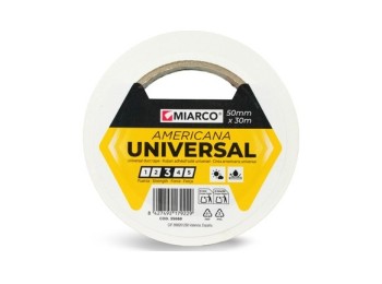 Cinta americana universal 30 m x 50 mm blanco miarco