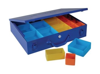 Clasificador metÁlico azul 32 compart. 438x342x92 mm promat