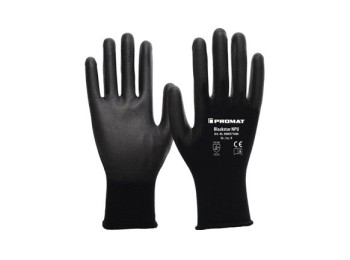 Guante nilon recubrimiento pu blackstar negro t 6 promat