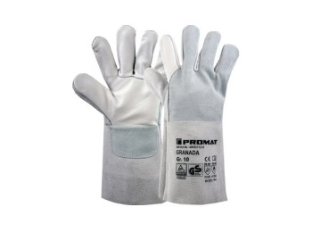 Guante piel serraje soldador granada gris t 10 promat