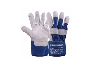 Guante piel vacuno elbe azul/gris t 10 promat