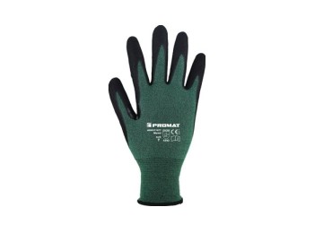 Guante poliet.nitrilo f.vidrio mosel verde/negro t 9 promat