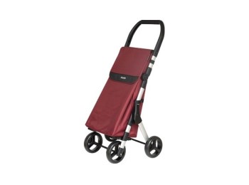 Carro compra 4 ruedas muuvi plegable granate-aluminio duett