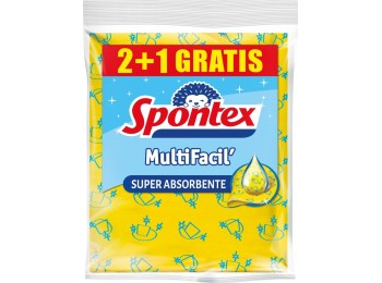 Bayeta amarilla (2+1 uds) multifacil 36 x 37 cm spontex