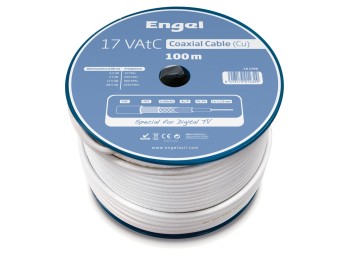 Cable antena coaxial blanco 100 metros axil