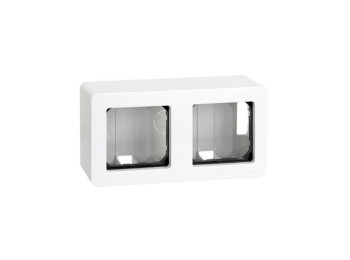 Caja superficie con marco 2 elementos blanco s27 play simon