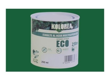 Esmalte al agua eco satinado 250 ml verde hierba kolorea