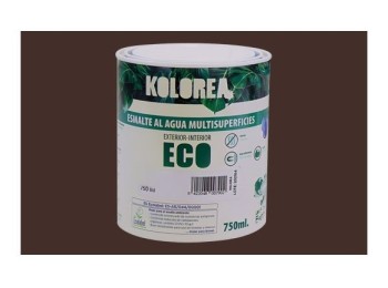 Esmalte al agua eco satinado 750 ml pardo kolorea