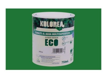 Esmalte al agua eco satinado 750 ml verde primavera kolorea