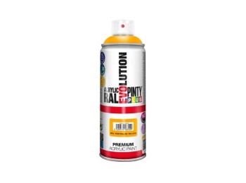 Pintura spray acrilica evolution brillo 520 cc ral 1028 amarillo melon pintyplus