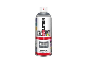 Pintura spray acrilica evolution brillo 520 cc ral 7011 gris hierro pintyplus