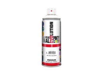 Pintura spray acrilica evolution brillo 520 cc ral 9010 blanco puro pintyplus