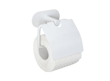 Portarollos con tapa de acero inoxidable turbo-loc® serie orea white mat wenko