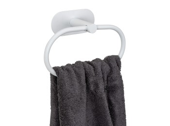 Toallero de aro de acero inoxidable turbo-loc® serie orea white mat wenko