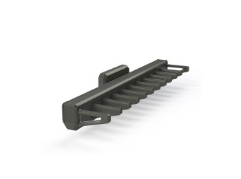 Emuca Corbatero lateral extraíble para armario Quartz, Plástico y Aluminio, Titanio