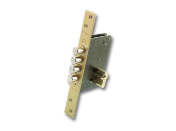 Cerradura seguridad embutir 701b/50 ds15/60 aluminio dorado ezcurra
