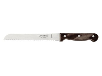 Cuchillo panero polywood castaÑo 18cm tramontina