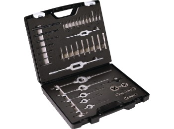 Herramientas de corte hss para roscas m3-m12 juego 44pz tecwerk