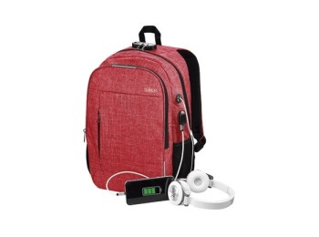 Mochila para portatil antirrobo urban lock 16´ rojo subblim