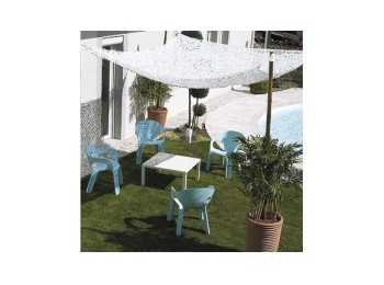 Toldo vela sombreo triangular camuflaje 3,6 x 3,6 x 3,6 m blanco natuur