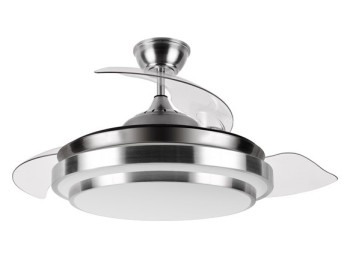 Ventilador de techo palas retractil acero plafon Ø50cm 35w sonedas