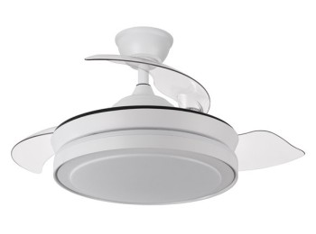 Ventilador de techo palas retractil mini blanco plafon Ø40cm 35w sonedas