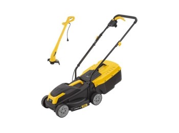 Cortacesped electrico 1300 w + cortabordes 250 w ancho cortacesped 32 cm power p