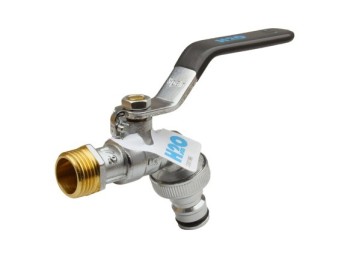 Grifo esfera jardin pn-16 enchufe rapido 1/2´ x 3/4´ plata m