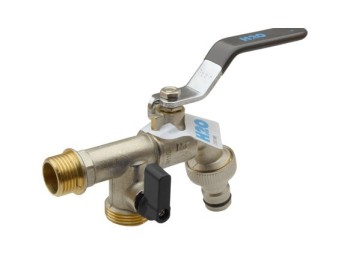 Grifo esfera jardin pn-16 enchufe rapido 1/2´ x 3/4´ x 3/4´ dos salidas h2o