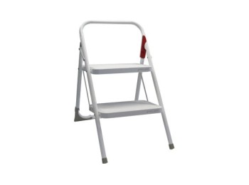 Taburete plegable 2 peldaÑos homologado m/10 2 peldaÑos blanco rolser