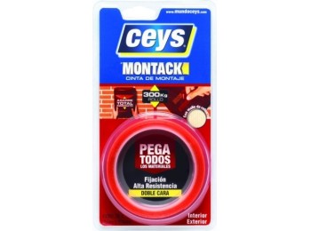 Cinta adh 19mmx  2,5mt d/cara malla ref. montack express cey