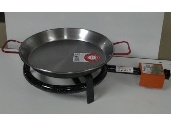 Paellero gas butano 1 fuego 30cm + p.32cm h. m300 la ideal