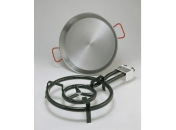 Paellero gas butano 2 fuegos 40cm + p.42cm h. m400 la ideal
