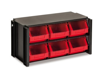 Estante clasif 100x170x80mm 06caj abs ne/ro tayg