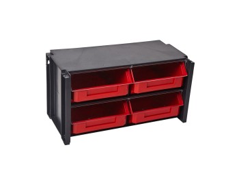 Estante clasif 160x170x80mm 04 cajones abs ne/ro tayg