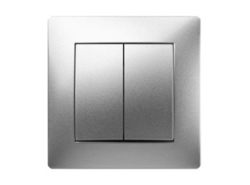 Interruptor elec 10a-250v emp conm. dob abs alum habitat 15