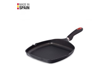Grill plancha 26x26cm rayas c/m al/fu tec.platinum valira
