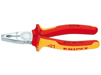 Alicate univ. 180mm aisl.1000v m/bim knipex