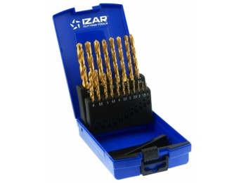 Broca met hss 01-10 mm 19pz titanio 1466 izar