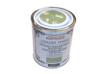 Pintura al agua para muebles 750 ml oliva chalky rust-oleum