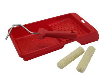 Cubeta pintor esmaltar y barnizar rodillo+2rec rulo pluma