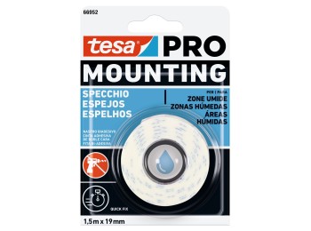 Cinta adh 19mmx  1,5mt d/cara espejos esp.pu bl tesatape