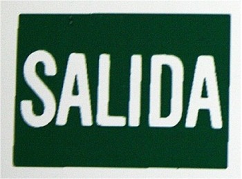 Placa señal adh 297x210mm salida poliest lum superl.