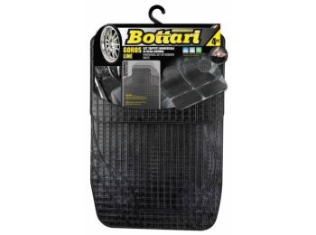 Alfombra coche recortable goma ne 4 pz bottari
