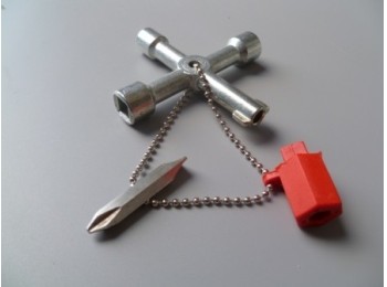 Llave fontanero cabina control gas-agua-electricidad lat/cr