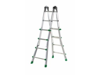 Escalera ind.mult tijera 3,77mt 8+8 telesc alu cody