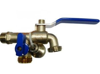 Grifo jard 2 mangueras 1/2