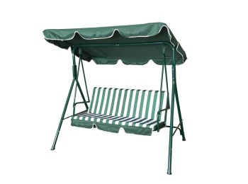 Balancin jard 170x110x153cm 3p verde/blanco ac natuur